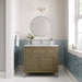 James Martin Chicago 36" Single Bathroom Vanity in Walnut Whisper, shown in a bathroom setting