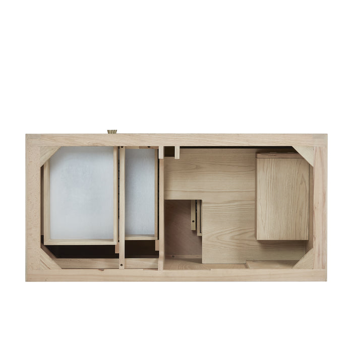 Marigot 48" Single Vanity, Sunwashed Oak w/ 3 CM Eternal Jasmine Pearl Silestone Top w/ FreePower Wireless Charger
