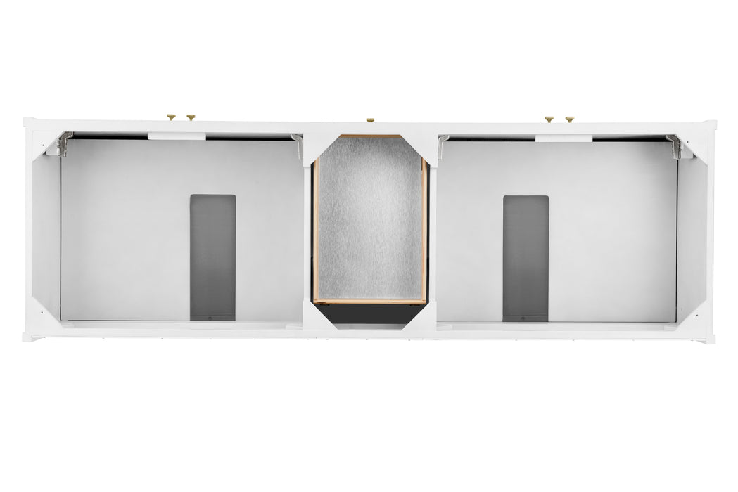 Chicago 72" Double Vanity, Walnut Whisper, w/ 3 CM Charcoal Soapstone Silestone® Top