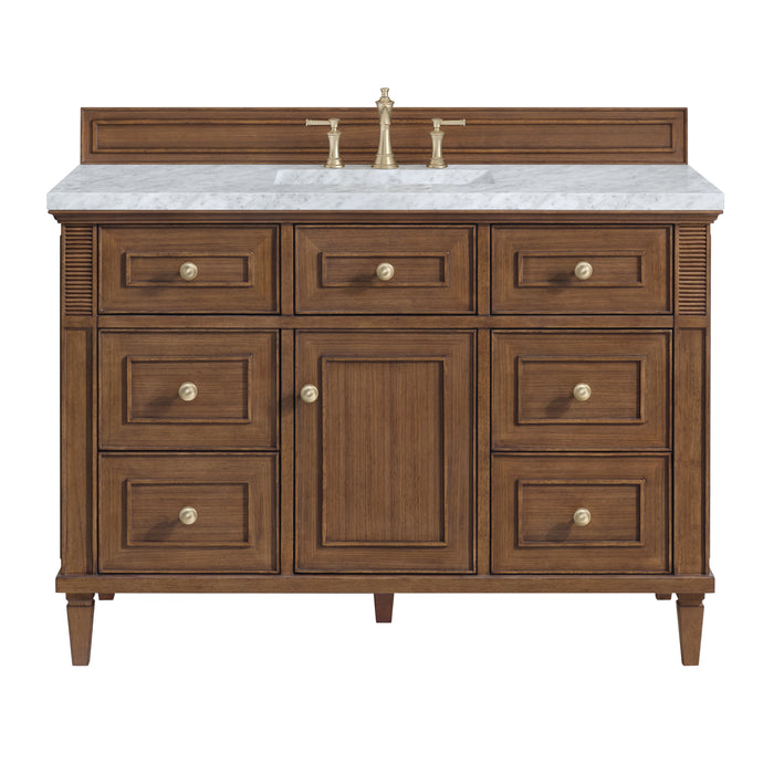 Lorelai 48" Single Vanity, Light Natural Oak w/ 3 CM Parisien Bleu Silestone Top