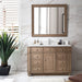 James Martin Bristol 48" Single Bathroom Vanity in Whitewashed Walnut, shown in a bathroom setting