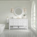 Breckenridge 60" Single Vanity, Whitewashed Oak, w/ 3 CM Eternal Jasmine Pearl Silestone Top w/ FreePower Wireless Charger