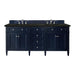 Brittany 72" Double Vanity, Urban Gray w/ 3 CM White Zeus Silestone Top