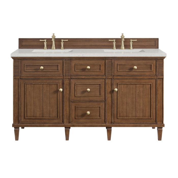 Lorelai 60" Double Vanity, Light Natural Oak, w/ 3 CM Tajnar Eclos Top