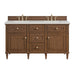 Lorelai 60" Double Vanity, Light Natural Oak, w/ 3 CM Tajnar Eclos Top