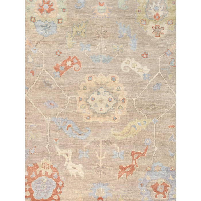Pasargad Home Oushak Collection Hand-Knotted Wool Area Rug- 7'11" X 10' 0" , Beige/Ivory psf-06 8x10