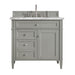 Brittany 36" Single Vanity, Urban Gray w/ 3 CM Carrara Marble Top
