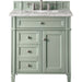 Brittany 30" Single Vanity, Sage Green w/ 3 CM Carrara Marble Top