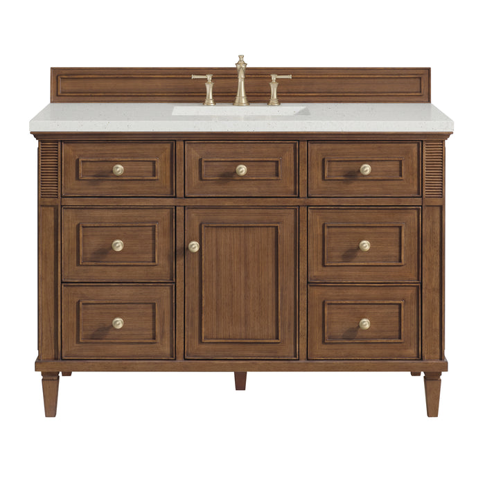 Lorelai 48" Single Vanity, Light Natural Oak w/ 3 CM Victorian Silver Silestone Top