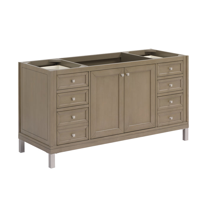 Chicago 60" Single Vanity, Smokey Celadon, w/ 3 CM Ethereal Noctis Silestone® Top