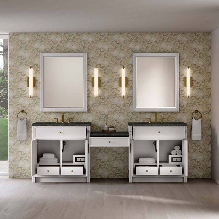 James Martin Vanities Bellshire 96" Dual Vanity Set with 24" Make-Up Counter