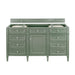 Brittany 60" Single Vanity, Burnished Mahogany, w/ 3 CM Tajnar Eclos Top w/FreePower Wireless Charger