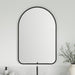 James Martin Rohe 24" Arched Mirror in Matte Black, shown in a bathroom setting