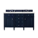 Brittany 60" Double Vanity, Urban Gray, w/ 3 CM Tajnar Eclos Top w/FreePower Wireless Charger