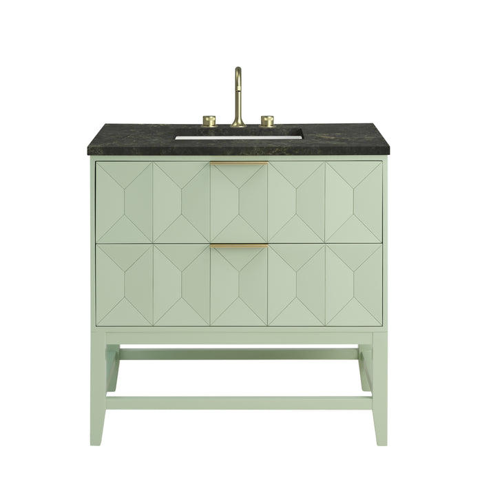 Emmeline 36" Single Vanity, Pistachio, w/ 3 CM Phantome Eclos Top