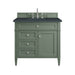 Brittany 36" Single Vanity, Smokey Celadon w/ 3 CM Charcoal Soapstone Top