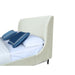 Manhattan Comfort Heather Queen Bed in Velvet Blush and Black Legs