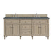 Lorelai 72"Double Vanity, Mid-Century Walnut w/ Single Hole 3 CM White Zeus Silestone Top & Backsplash