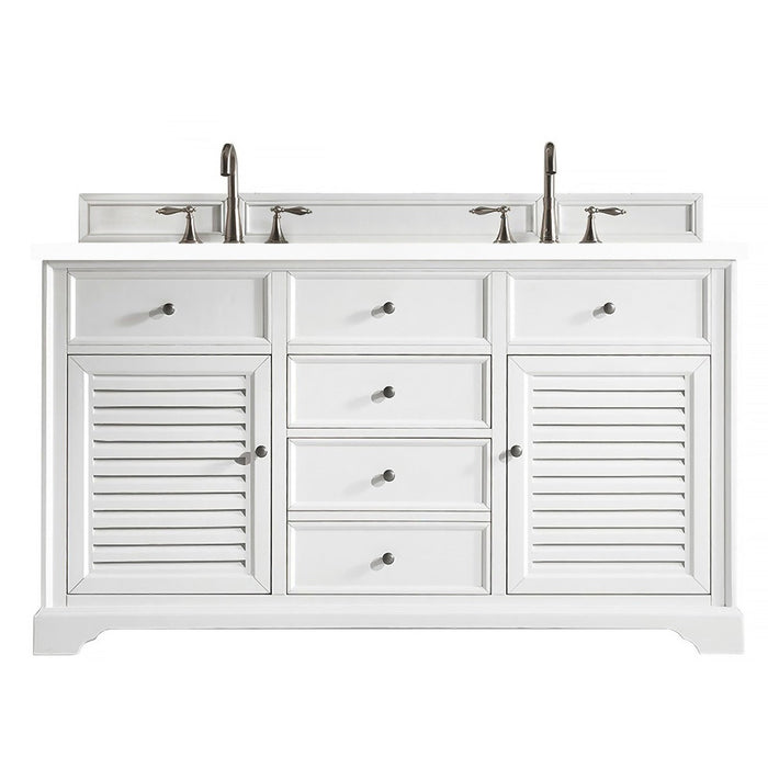 James Martin Vanities Savannah 60" Bright White Double Vanity