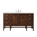 Addison 60" Single Vanity, Mid-Century Acacia w/ 3 CM Eternal Jasmine Pearl Silestone Top
