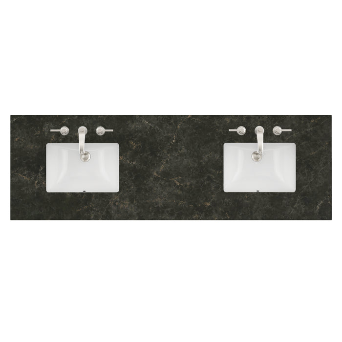 72" Double Top, 3CM Phantome Eclos w/ Sink