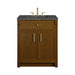 Bellshire 30" Single Vanity, Honey Oak w/ 3 CM Parisien Bleu Silestone Top
