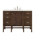 Addison 48" Single Vanity, Mid-Century Acacia w/ 3 CM Eternal Jasmine Pearl Silestone Top