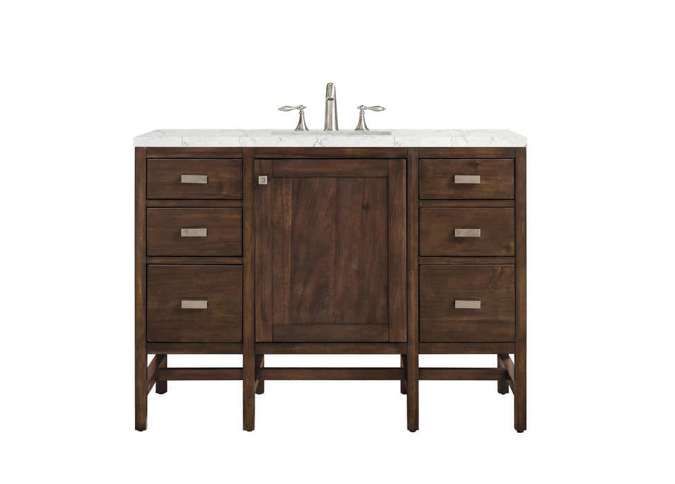 Addison 48" Single Vanity, Mid-Century Acacia w/ 3 CM Eternal Jasmine Pearl Silestone Top