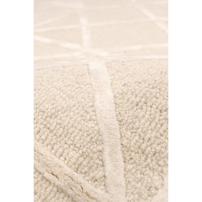 Pasargad Home Edgy Collection Hand-Tufted Bamboo Silk & Wool Area Rug, 9' 9" X 13' 9", Ivory pvny-25 10x14