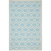 Pasargad Courtyard Collection Contemporary Handmade Wool Flat Weave Dhurrie Area Rug - Light Blue/Ivory 10x14 SA-8990 10X14