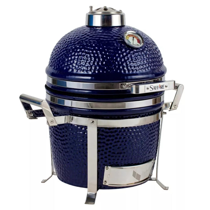 Saffire Portable Kamado Small Ceramic Grill and Smoker SGUS13-CGSB