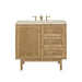 Laurent 36" Single Vanity, Light Natural Oak, w/ 3 CM Tajnar Eclos Top