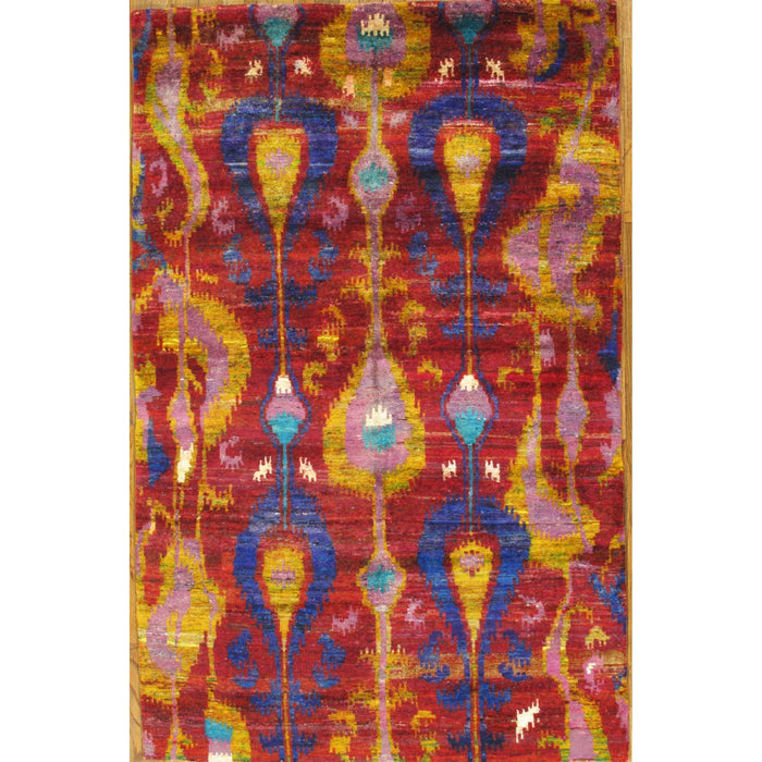 Pasargad Home Sari Silk Collection Hand-Knotted Area Rug- 5' 8" X 8' 10" 40099