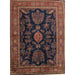 Pasargad Home Azerbaijan Collection Hand-Knotted Lamb's Wool Area Rug- 9' 0" X 12' 6", Navy PS-2 9X13