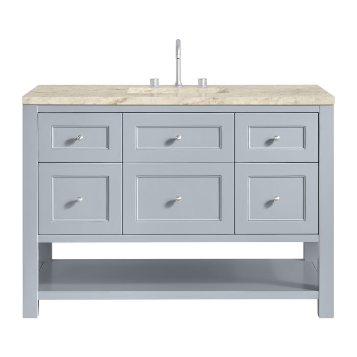 Breckenridge 48" Single Vanity, Smokey Celadon, w/ 3 CM Siberian Silestone Top