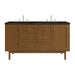 Laurent 60" Double Vanity, Honey Oak w/ 3 CM Phantome Eclos Top