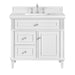 Lorelai 36" Single Vanity, Bright White w/ 3 CM White Zeus Silestone Top