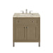 Chicago 30" Single Vanity, Walnut Whisper, w/ 3 CM Tajnar Eclos Top