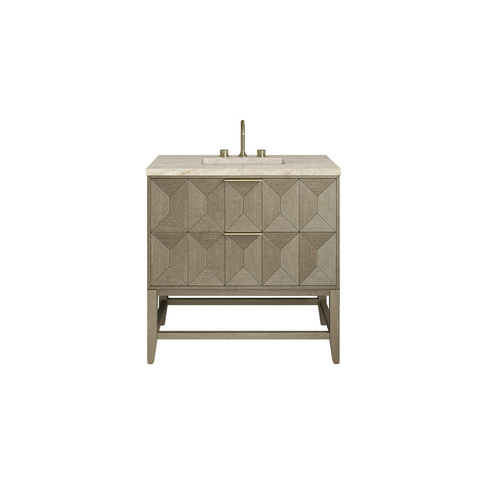 Emmeline 36" Single Vanity, Pebble Oak, w/ 3 CM Tajnar Eclos Top
