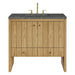 Hudson 36" Single Vanity, Light Natural Oak w/ 3 CM Parisien Bleu Top