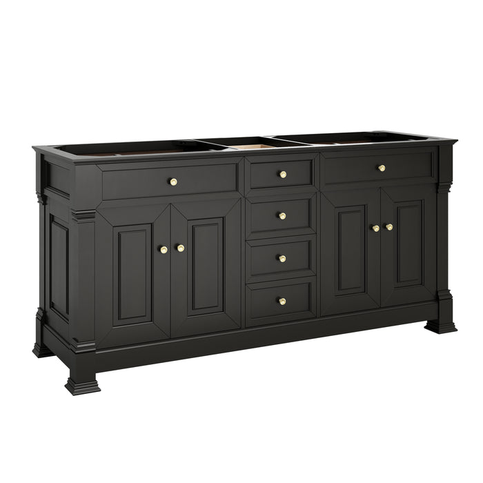Brookfield 72" Double Vanity, Black Onyx
