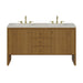 Hudson 60" Double Vanity, Honey Oak w/ 3 CM Siberian Silestone Top