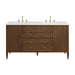Myrrin 60" Double Vanity, Mid Century Walnut