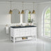 Breckenridge 60" Double Vanity, Serenity Blue, w/ 3 CM Siberian Silestone Top w/FreePower Wireless Charger
