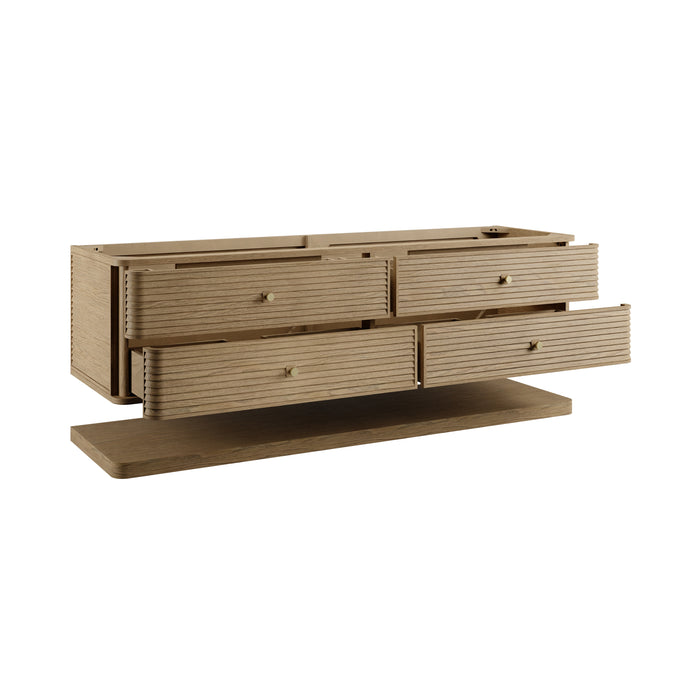 Allamari 72" Double Vanity, Sable w/ 3 CM Phantome Eclos Top