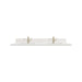 60" Double Top, Single-Hole, 3 CM White Zeus Silestone w/ Backsplash & Sink