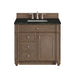Bristol 36" Single Vanity, Whitewashed Walnut, w/ 3 CM Phantome Eclos Top