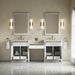 James Martin Vanities Bellshire 84" Dual Vanity Set with 24" Make-Up Counter