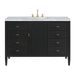 Myrrin 48" Single Vanity, Bright White w/ 3 CM Ethereal Noctis Silestone Top w/FreePower Wireless Charger