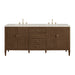 Myrrin 72" Vanity, Carbon Oak, w/ 3 CM Tajnar Eclos Top w/FreePower Wireless Charger